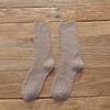 Solid Color Thick Trendy Fashion Cotton Women Wool Socks Korean Style Socks Middle Tube Hosiery