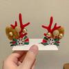1 Pair Christmas Hairpins Festive Styles Reindeer Christmas Tree Snowman Santa Claus Plush Sequins Decor Hair Clips