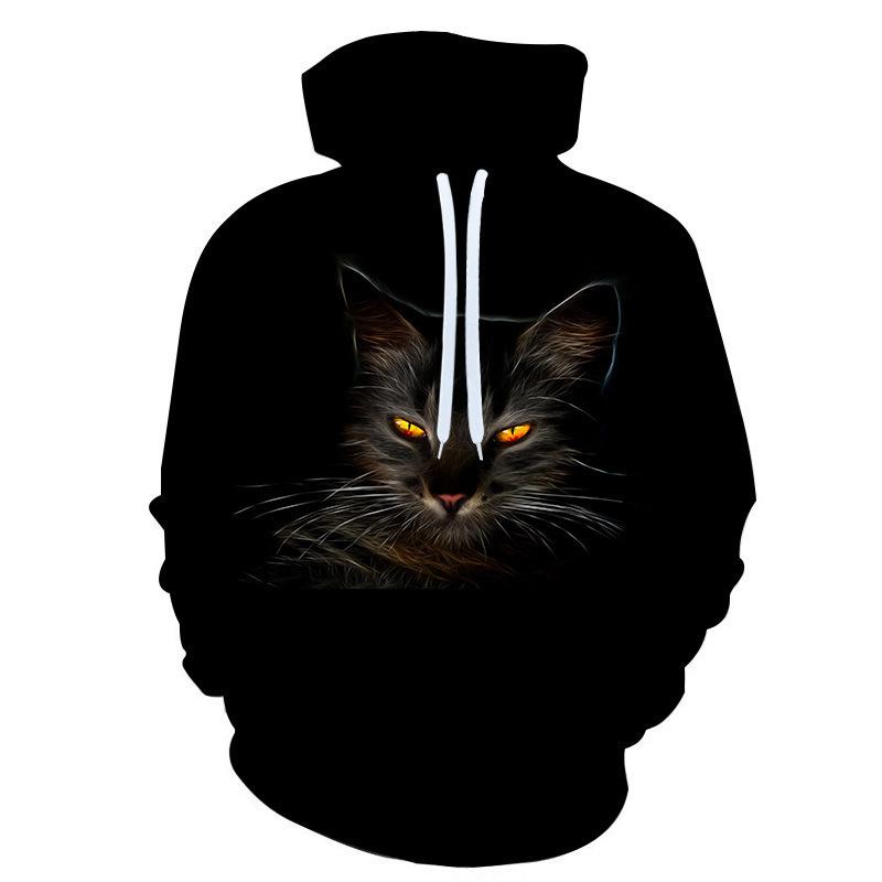 New Fashion Cat Hoodies 3D Animal Cat Printed Hoodie Casual Men Women Hooded Pullovers