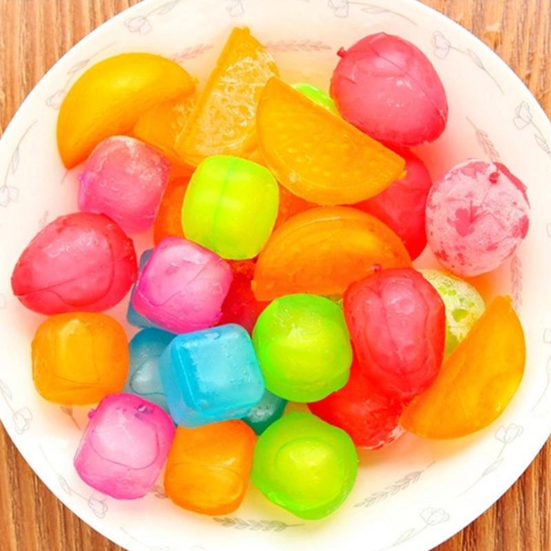 6 Pieces Refreezable Ice Cubes Washable Plastic Ice Cubes Reusable Non-Diluting Ice Cubes for Cocktails Drinks Vodka