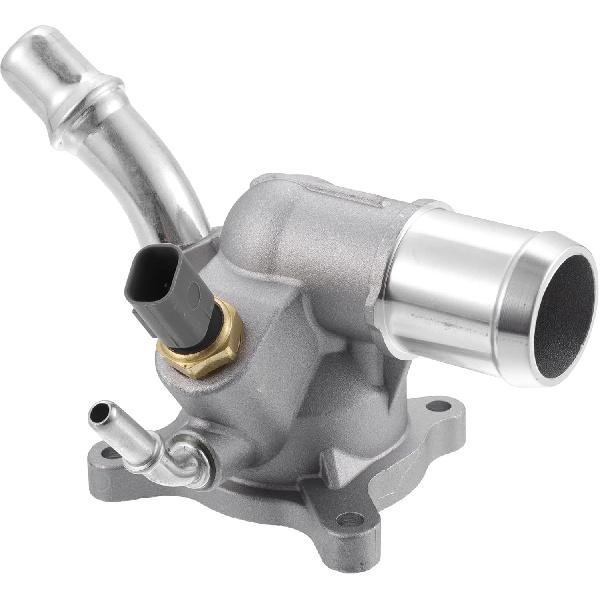 Motoforti Engine Coolant Thermostat Housing Assembly, for Jeep Cherokee 2014-2021, Metal, 816-194, Silver Tone