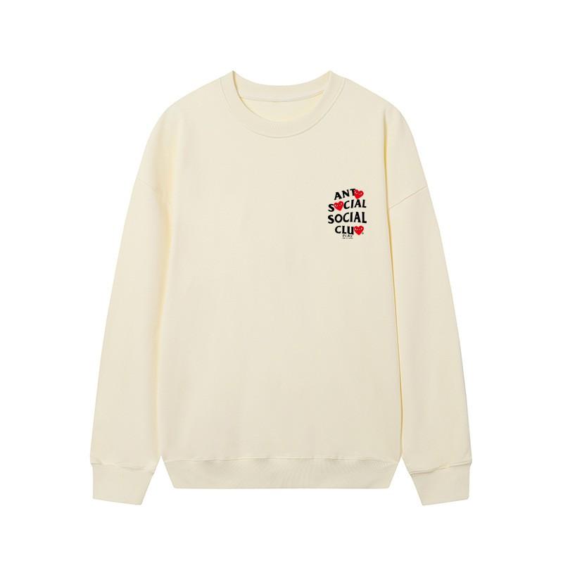 ASSC X Street Style Love Letter Print Loose Crewneck Sweatshirt Men Women