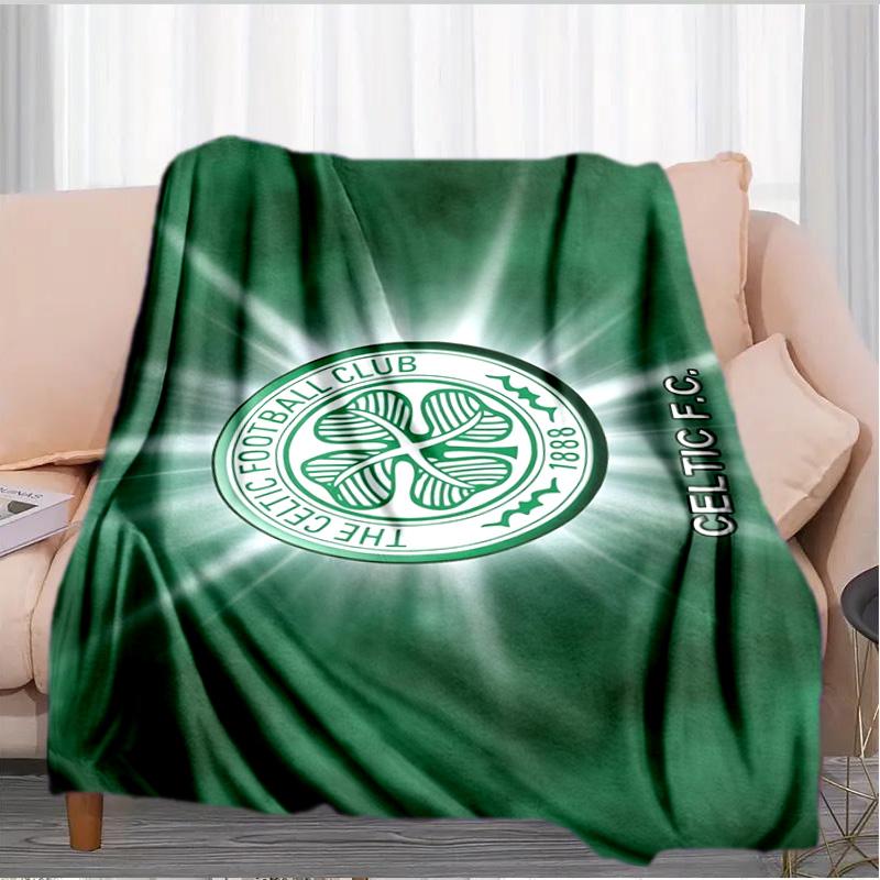 Cel-tic Football Club Crest Printed Throws Blanket Soft Flannel Blankets for Couch Bed Gifts for Men Women Picnic blanket Christmas gifts