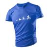 Four Seasons New Outdoor Casual Street Style 2d Bicycle Print Top Men'S T-Shirt Short Sleeve Loose Comfortable Quick Drying