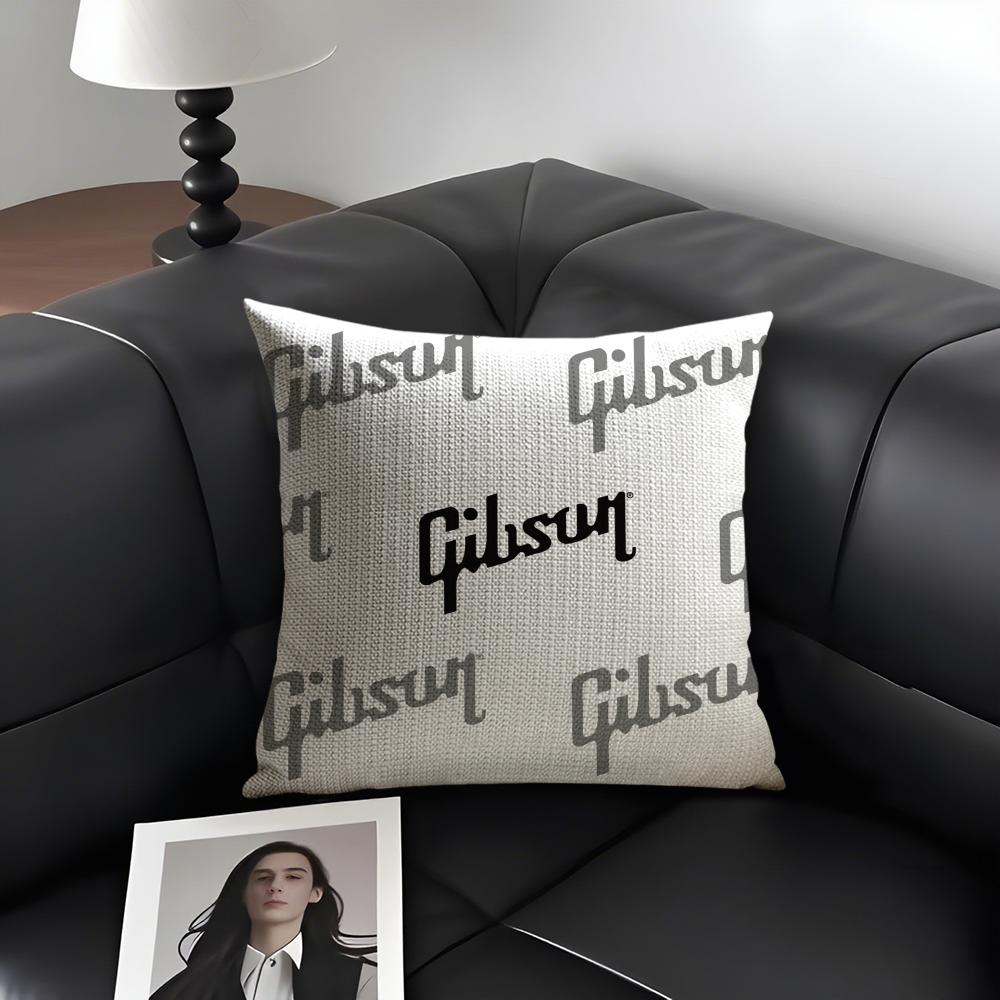 Fashion Brand G-Gibson Cushion Cover Summer Breathable Linen Organic Fabric Double-Sided Printing Sofa Pillow Case Home Decor