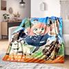 Anime SPY×FAMILY Fashion Cartoon Girl Anya Flannel Fluffy Throw Blanket Kawaii Waku Children and Adult Gift Sofa Home Bedspesd