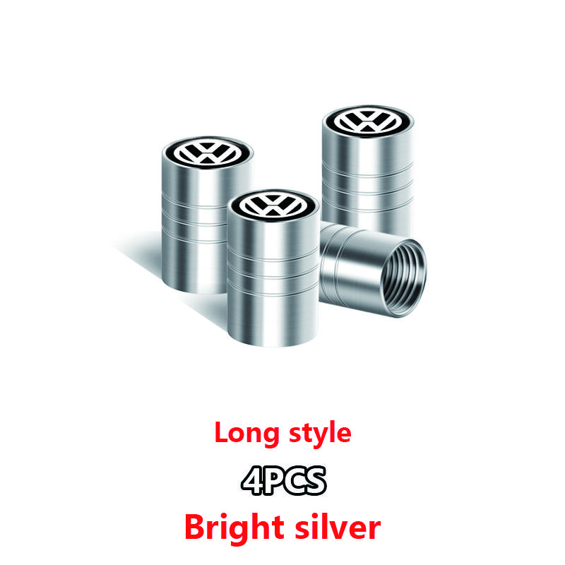 hijk1 4Pcs Meta Alloy Car Tire Valve Stem Air Caps Cover For VW Volkswagen Golf Polo Passat Tiguan Touran Jetta GTI Car Accessories
