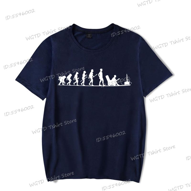 Эволюция Геймера Футболка Смешной Подарок для Геймеров Футболки для Видеоигр для Мужчин С Круглым Вырезом Смешная Эволюция Геймеров Летние Топы Одежда