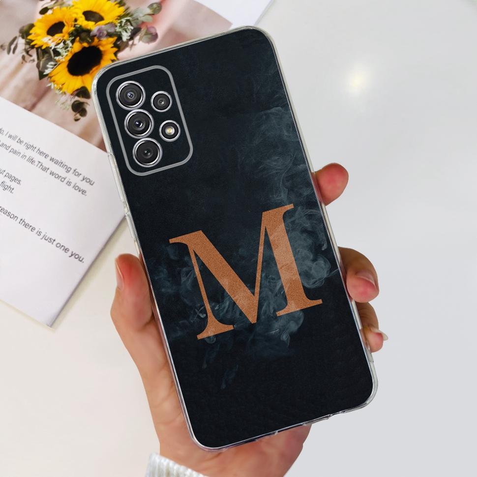 Чехол для Samsung Galaxy A52 Милый Чехол с Буквами для Пары Ударопрочный Чехол для Телефона для Samsung A52 A52s GalaxyA52s Задняя Крышка 6.5" Корпус