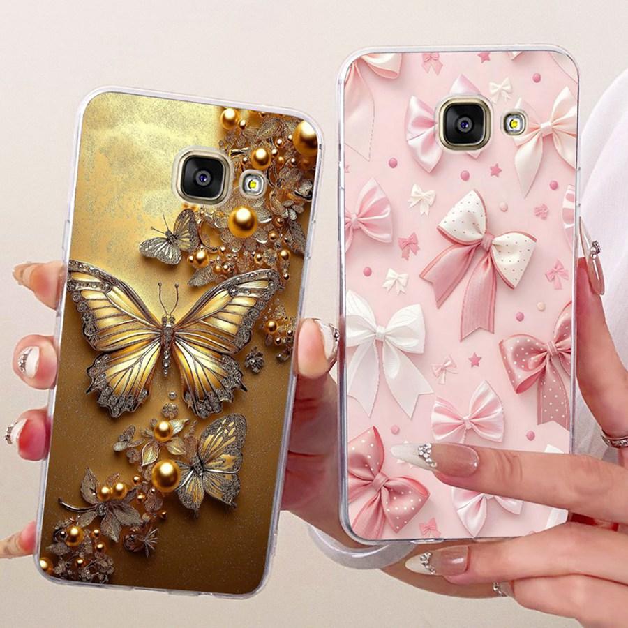 For Samsung A5 2016 2017 Case A520F Cover butterfly Silicone TPU Soft Back Cover Case For SamsungA5 2016 A510F Protective Shell