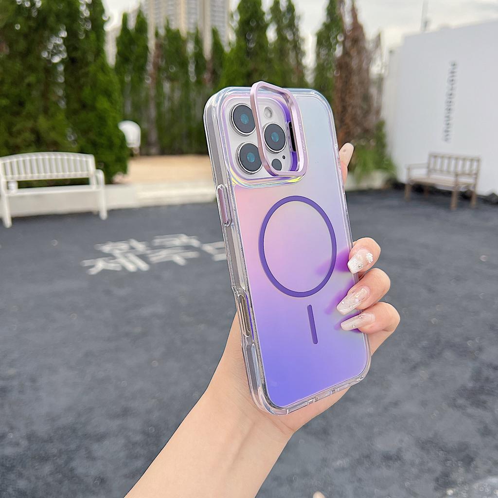 Применимо к iPhone11PROMAX хамелеон магнитный держатель для линз с ремешком Apple 11 яркий цвет чехол для мобильного телефона