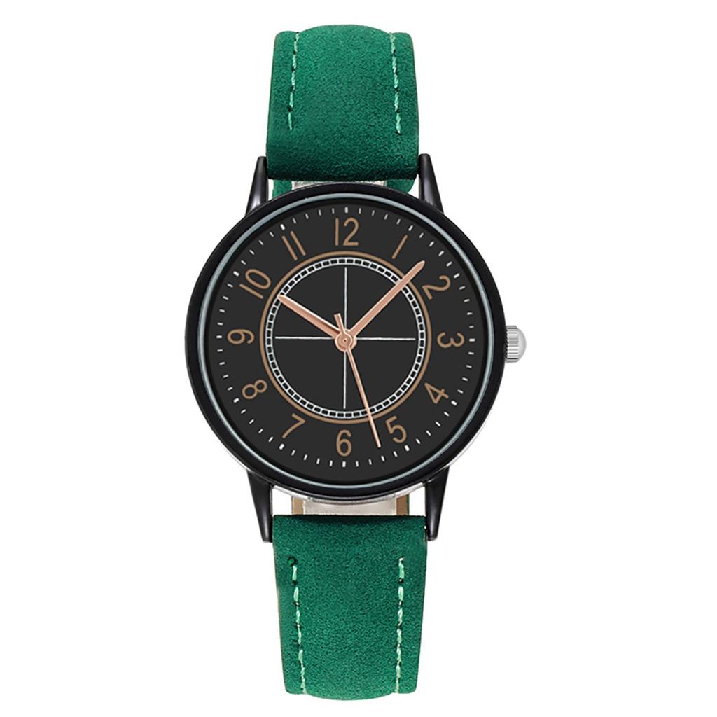 Женские часы с кварцевым циферблатом, цифровые часы, матовый кожаный ремешок, женские часы и часы для девочек
