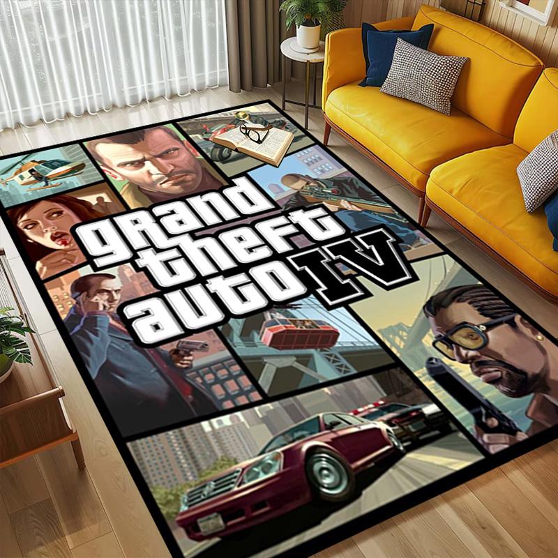 Gta Iv Гостиная Нескользящий Ковер Мягкий Ковер для Спальни Игровой Комнаты Дивана Офиса Домашний Декор Придверный Коврик Рождественский Подарок C9211714