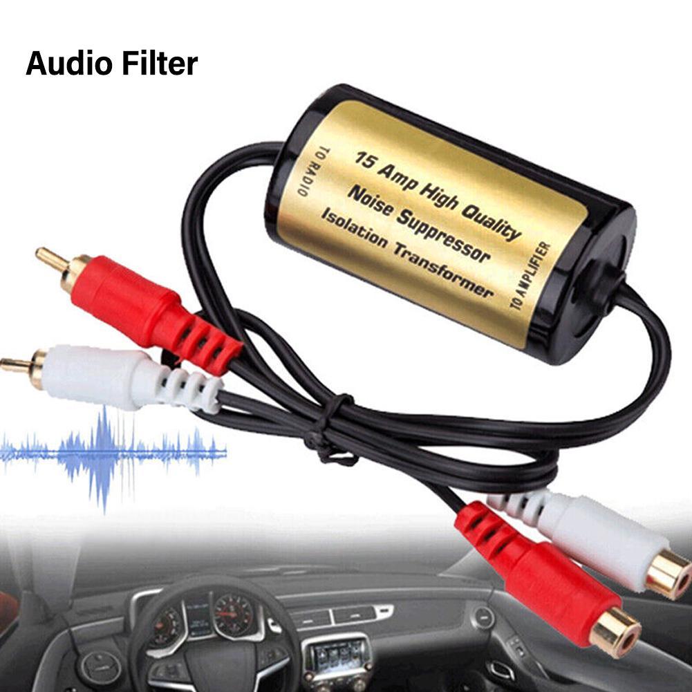 For Car And Home Stereo 2×RCA Male/Female RCA Audio Noise Filter Suppressor Ground Loop Lsolator Car Accessories Mass Air Flow 3