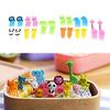 10Pcs Animal Farm Cartoon Fruit Fork Sign Resin Fruit Toothpick For Kids Sign
