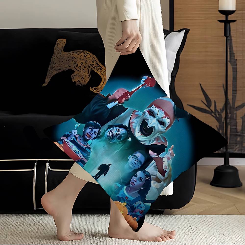 Classic Horror Movie TERRIFIER Cushion Cover Pillowcase Upholstery Sofa Throw Pillow Home Decor Pillowcas