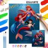 Disney Набор для рисования «Русалочка Ариэль» Сделай сам Декор для дома Ручная работа Подарок для поклонников Русалочки Настенное искусство Поделка Современное украшение