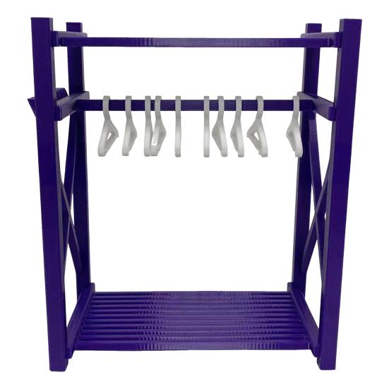 Мини кукольный шкаф с 10 вешалками Шкаф для хранения кукольной одежды для демонстрации Аксессуары для кукольного домика