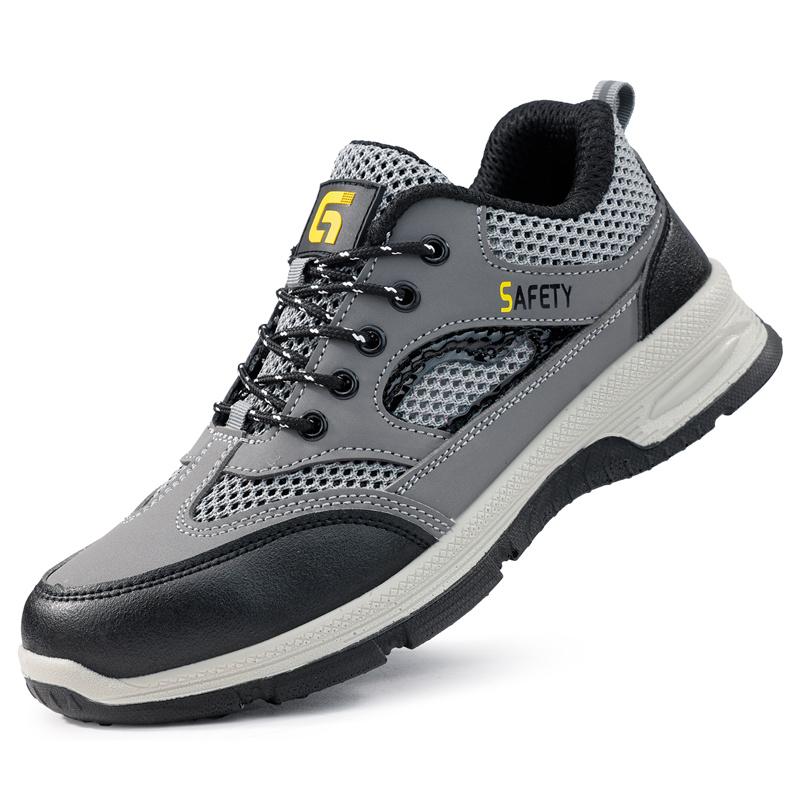 New  Fashion Summer Work Safety Shoes Sneakers Anti Smashing Anti Piercing Soft Anti Slip Wear-resistant Male Boots Footwear