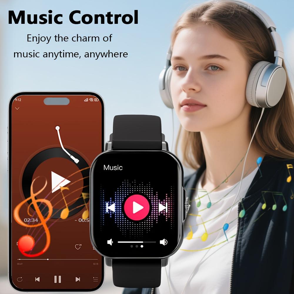 Новые модные умные часы с 1,85-дюймовым дисплеем, Bluetooth-звонки, воспроизведение музыки, фитнес-таймер, спортивные умные часы