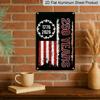 2D Flat Decorative 8×12 Inch Aluminum Plaque Metal Sign | 250 Years 1776-2026: Vintage Distressed US Flag Design; Honor 250th US Independence