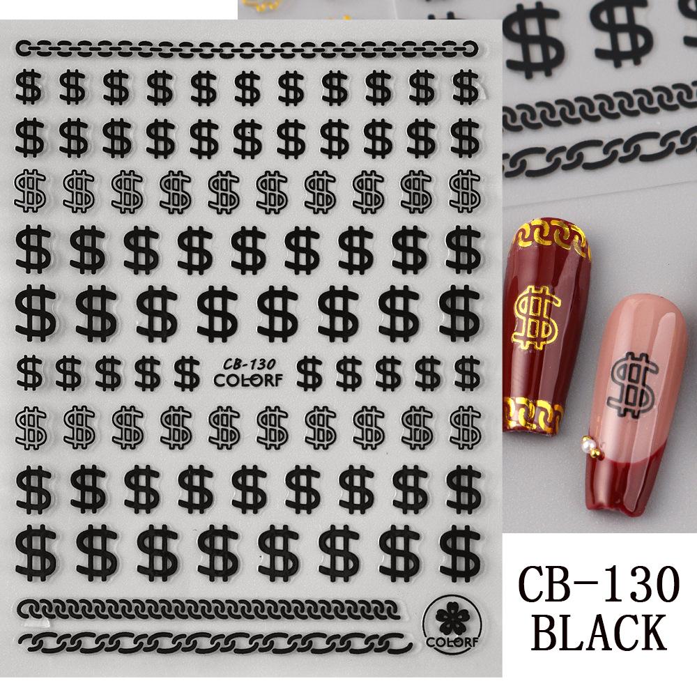 Nail Art Stickers, Cartoon Cute Laser Colored Snake Adhesive Nail Stickers