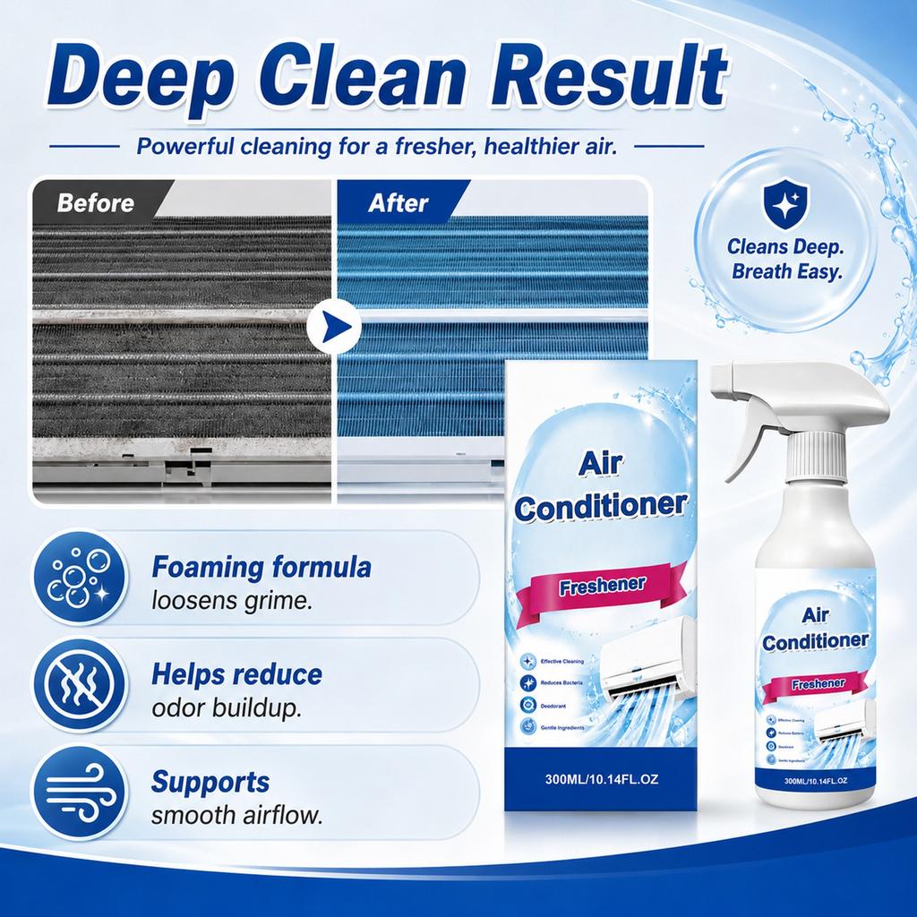 Conditioner Cleaner for Home Split, No-Disassembly Foam Spray and Descaling 100ml