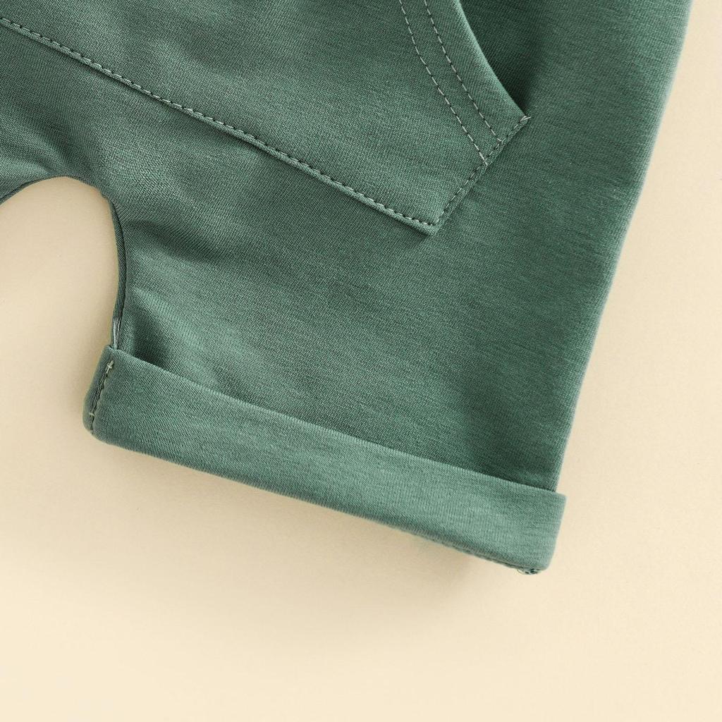 Baby Boys 2Pcs Summer Outfits, Short Sleeve Letter Print T-Shirts + Pocket Shorts Set