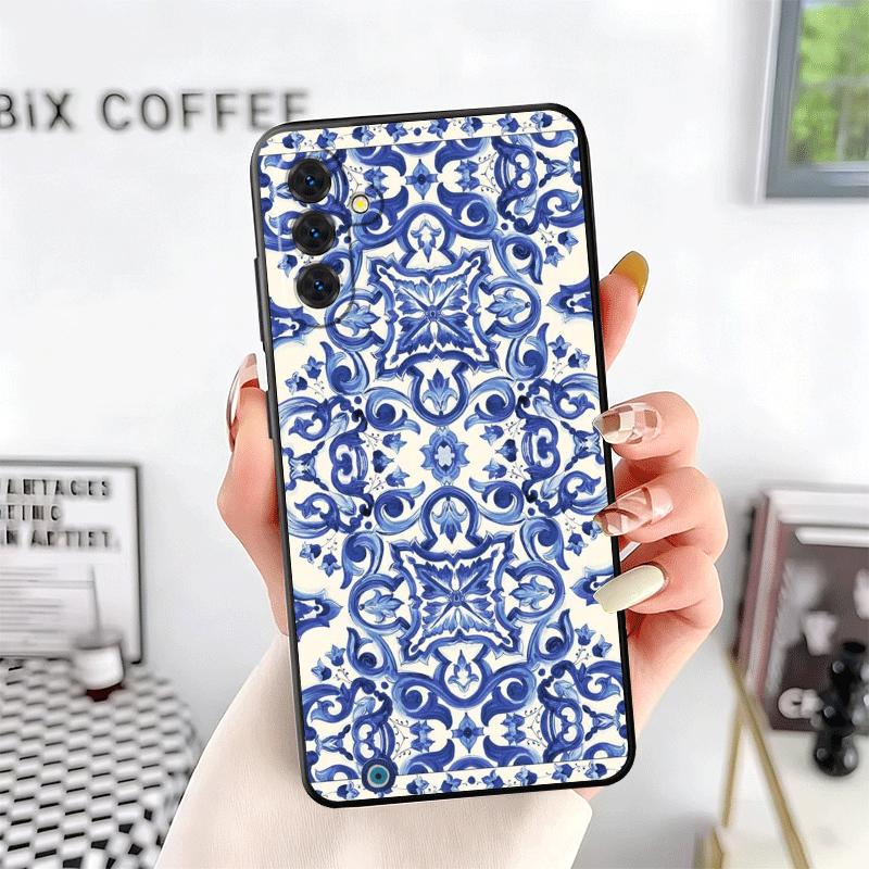 Blue And White Porcelain Pattern Soft Phone Case for Samsung A17 A37 A57 A16 A26 A36 A56 A15 A25 A35 A55 A14 A24 A34 A54 A13 A23