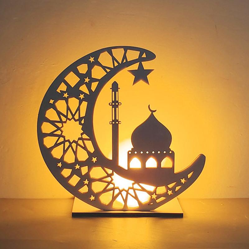 Фонарь Рамадан Украшение на Курбан-байрам Лампа EID Mubarak Исламский Мусульманский Декор для Вечеринки Фестивальный Столовый Светильник Принадлежности