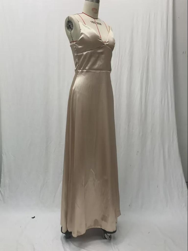 Весна/лето 2025 г. Европейское и американское сексуальное платье с V-образным вырезом и подтяжками