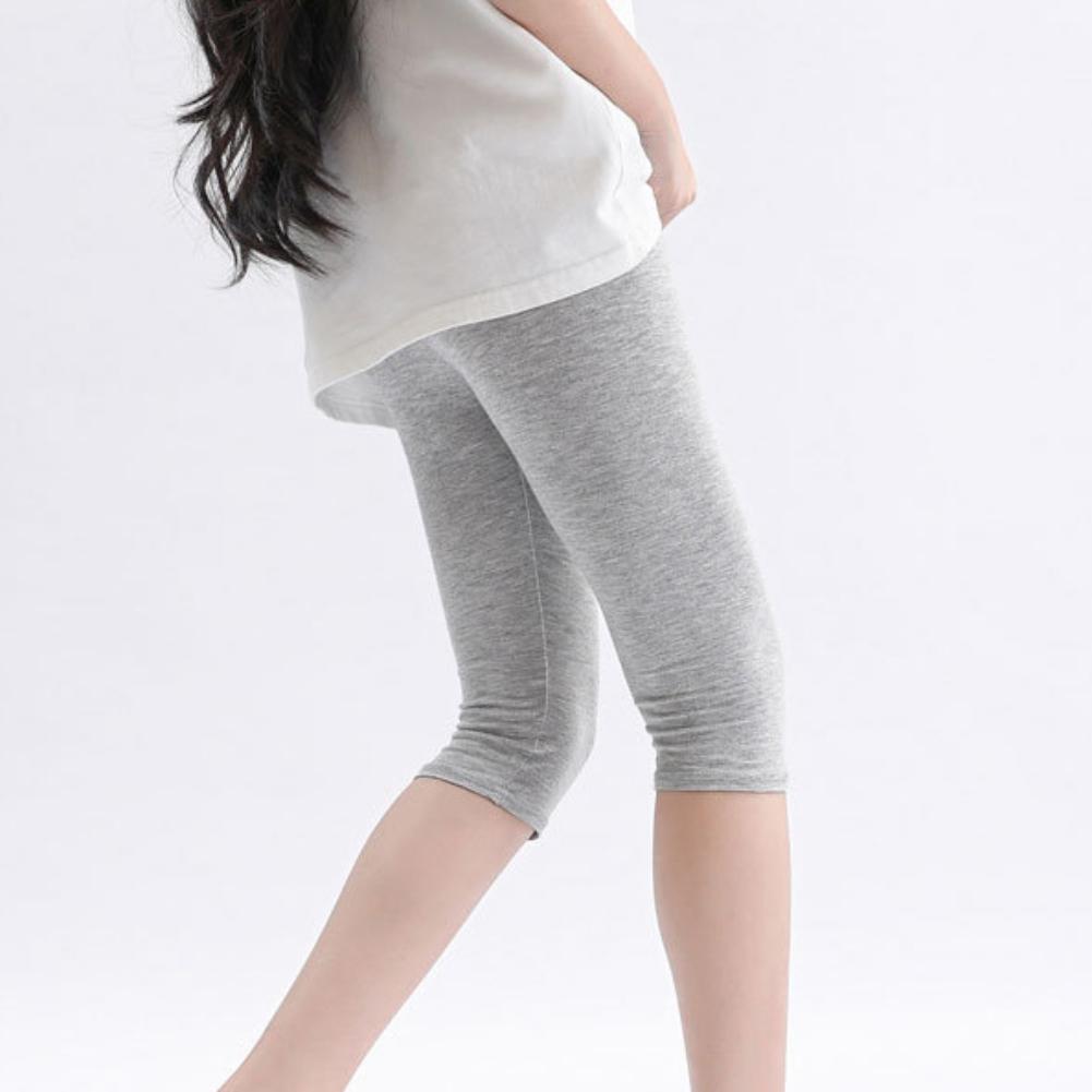 Защитные штаны для девочек, однотонные эластичные детские шорты