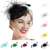 Hair Accessories Fascinators For Women Tea Party Headband Mesh Feathers Hair Clip For Wedding Charming