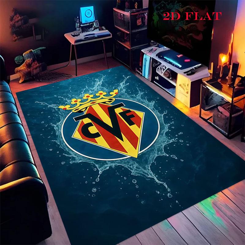 Villarreal CF Carpet Rug for Living Room Bedroom Home Sofa Decoration,Kids play Nonslip Floor Mat
