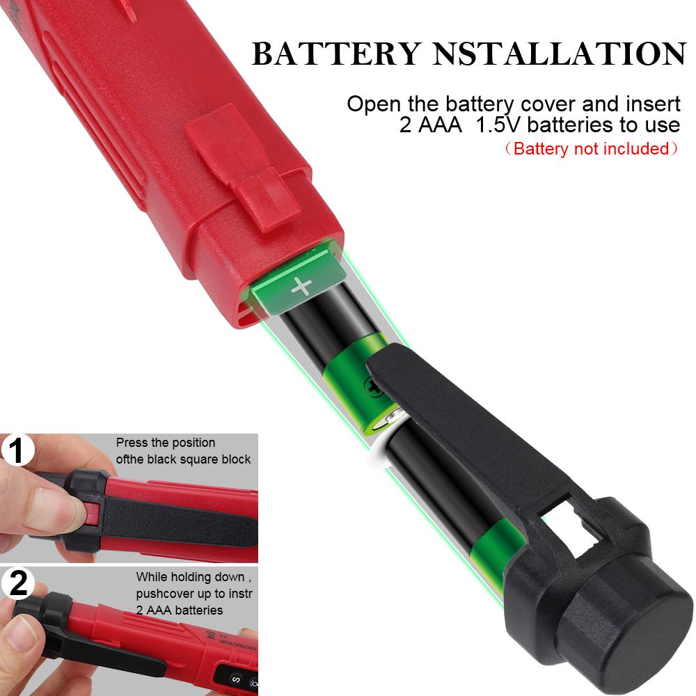 Чувствительность Регулируемые детекторы напряжения переменного/постоянного тока Интеллектуальный бесконтактный тестер счетчика Ручка 12-1000 В VC1010 Цифровой тестер датчика тока