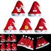 Festive LED Light Up Cartoon Christmas Hat Soft Plush Fabric Flashing LED Lights Surprise Style Christmas Gift