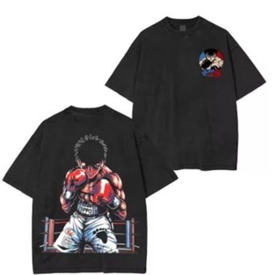 T-shirt Ippo Cartoon Anime MMA Boxing Muay Thai Kickboxing Print 3D Training Short Sleeve Fitness Gym Workout Sport Unisex