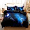 3D цифровая печать полиэстеровое волокно планета звездное небо астронавт постельное белье комплект из четырех предметов комплект из трех предметов простыни