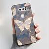 For LG V30 Case H930 H931 LGV30 V30 Plus V30S V35 ThinQ LM-V350 Soft Cover Luxury Fashion Flower Butterfly Black Silicone Casing