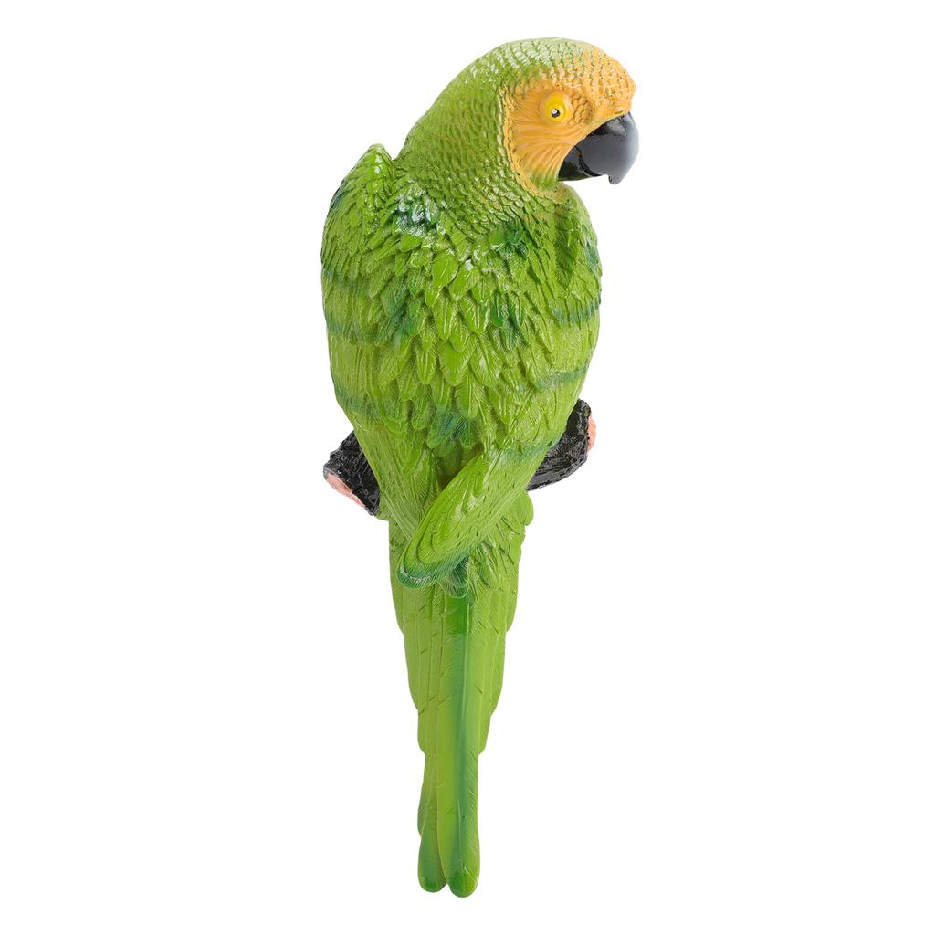 Parrot Status Tree Hanging Wall Mount Lifelike Resin Parrot Decor for Garden Courtyard