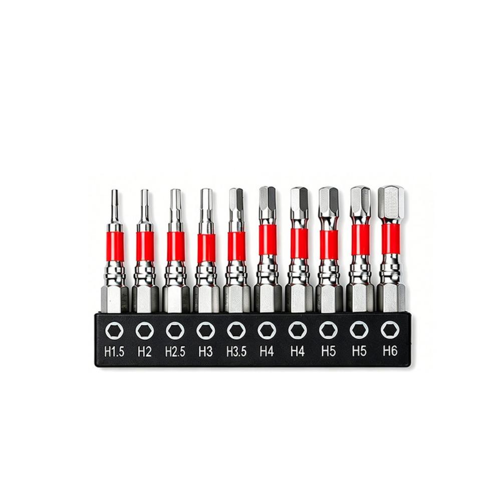 10/12/34 pcs S2 Steel Magnetic Hex Screwdriver Bits Non-Slip Slotted Torx Hex Bit Kit Woodworking