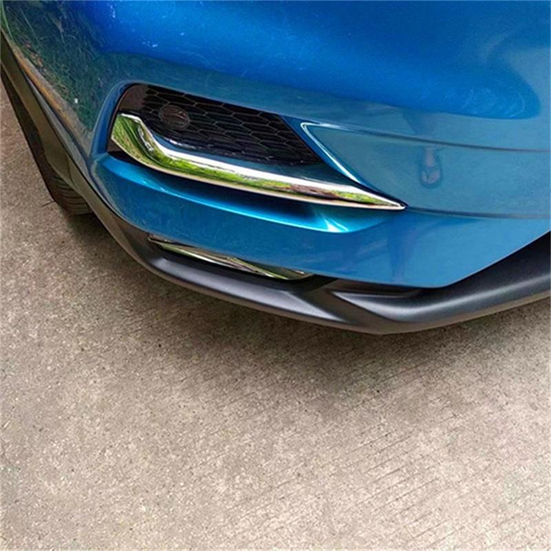For Nissan Qashqai J11 2018 Front Bumper Fog Light Lamp Eyelid Eyebrow Cover Foglight Trims Car Styling Accessories