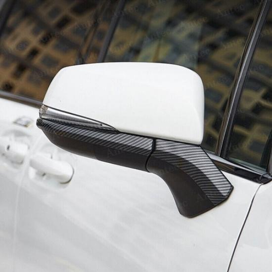 Carbon Fiber Rearview Side Mirror Strip Trim Cover For Toyota Sienna 2021-2024