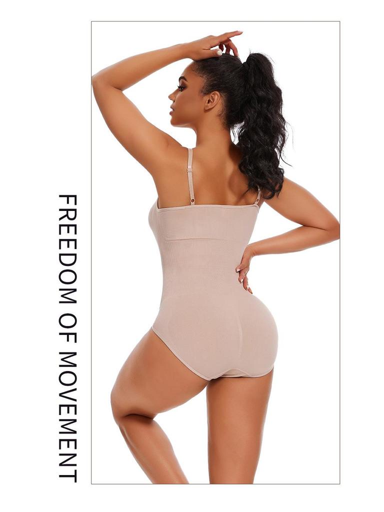 Women's Cross-Border Body Shaping One-Piece: Abdomen-Tightening, Open Crotch, Hip-Lifting, Sling Corset Briefs