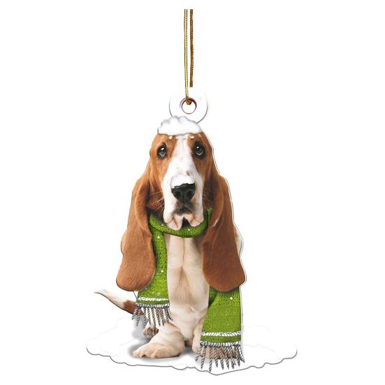 Рождественская подвеска акриловая шапка Санты украшение в виде животного праздничное подвесное украшение для елочной гирлянды брелок