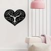 Heart-Shaped Tree of Life Metal Wall Sculpture – Elegant Decorative Art for Living Room & Bedroom, Stylish Metal Wall Hanging