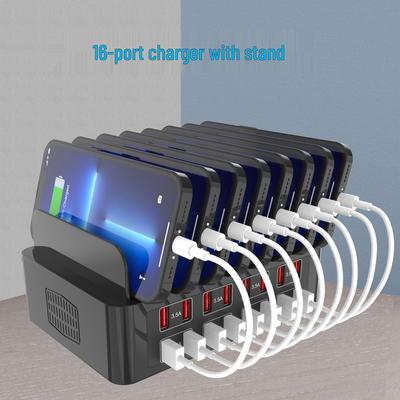 16-портовая док-станция для зарядки USB высокой мощности (150W) для мобильных устройств