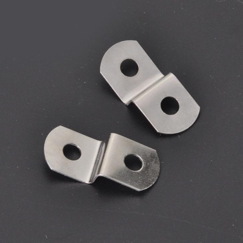 120 Pcs Stainless Steel Corner Code Angle Brackets Fixed Clips Connector Frame Mirror Cabinet Hardware Fastener Corner Braces