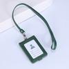 Держатель для бейджа с однотонным цветным ремешком для удостоверения личности, держатели для рабочих карточек, офисные принадлежности