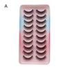 10 пар/коробка модных накладных ресниц для вьющегося макияжа ручной работы
